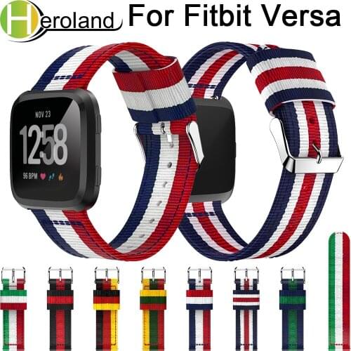 Nylon Smart watch Band For Fitbit Versa Wristband Wrist Strap Smart WatchBands bracelet Denim Watchband Replacement accessories
