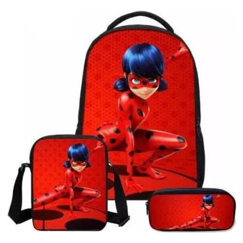 Disney schoolbag Cartoon Girls backpacks student schoolbag baby girls shoulder book bags Large-capacity 3pcs/set