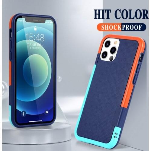 Luxury Contrast Color Plaid Phone Hard Case For iPhone 12 Mini 11 Pro Max X Xs XR 7 8 Plus SE2 2020 PC Silicone Shockproof Cover