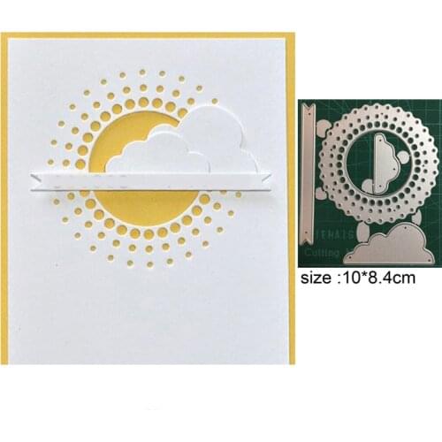 Sun Cloud Radiant Sunlight Frame Cutting Dies Metal Stencil DIY Scrapbooking Embossing Paper Card Crafts Die Cut 2021