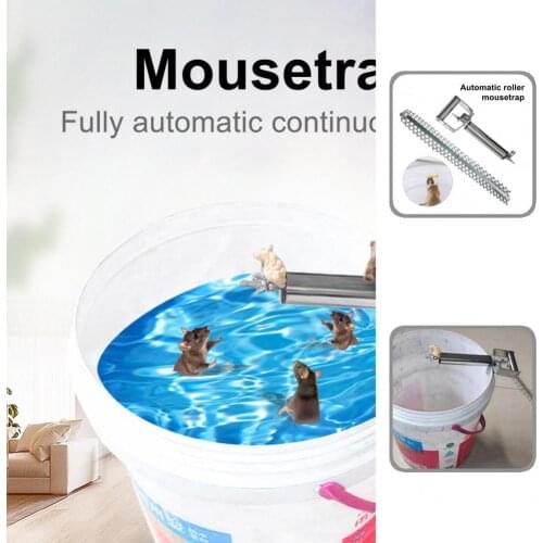 Rust-proof Stainless Steel Reusable Auto Rolling Mouse Trap for Dorm