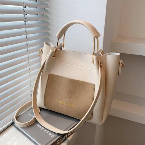 High-quality Ladies Large-capacity Shoulder Bag 2021New Female Bag Fashion Hit Shoulder Messenger Bag Casual Portable Bucket Bag