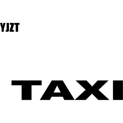 YJZT 17.3*3CM Fashion TAXI Letters Vinyl Car Sticker Car-styling Decals Black/Silver S8-1675