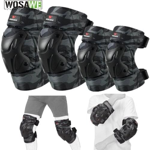 WOSAWE Adults Outdoor Sports Protective Gear Knee & Elbow Pads Riding Ski Knee Guard Roller Skate Skateboard Scooter Protection