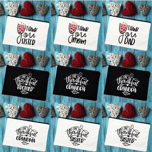 Women Cosmetic Bags Travel Passport Storage Pouch Toiletry Organizer Student Pencil Bag Female Makeup Case Thankgiving Day Gifts