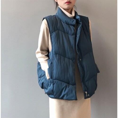 2020 winter new cotton vest vest women Korean version loose sleeveless waistcoat cotton waistcoat vest jacket