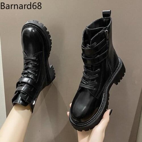 Winter Short plush warm Short boots Women Thick bottom Heighten Women ankle boots fashion black buckle decoration Winter shoes