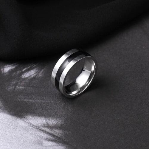 8mm Stainless Steel Ring For Men and Women Personalized Rings Stainless Steel Customized Engraved With Your Name Texts Signature