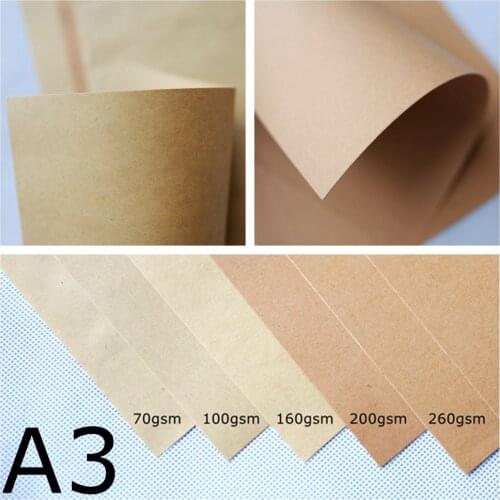 A3 Kraft Paper DIY Handmake Card Making Craft Paper DIY Thick Paperboard Cardboard 70-260gsm 20pcs High Quality