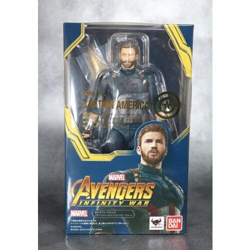 BANDAI Original S.H.Figuarts Avengers: Infinity War Captain America Marvel Comics Model Collectible Action Figure Collectible