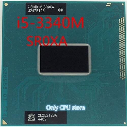 Free shipping Intel Core Dual-Core Mobile cpu processor i5-3340M I5 3340M 2.7GHz L3 3M Socket G2 / rPGA988B SR0XA Laptop