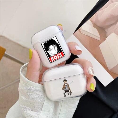 Attacking Giant TPU soft silicone Airpod Case For Airpods 2 Airpods1 Airpods pro 3 TPU Fundas Japan Anime Phone cover