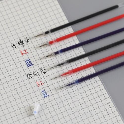 10-30pcs High Quality Black Blue Red Ink Refill Gel Pen Bullet for Fine Nib Ink Cartridge School Student Office Stationery Gift