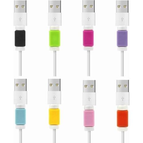 Colorful Cute Cable Earphones Protector for IPhone Sansung HTC Xiaomi USB Data Charger Earphone Cables Cover Protetor De Cabo