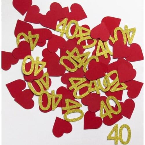 Heart Number Birthday Party Decor Personalized Letter Decoration Die Cuts Scrapbooking cft Table decor scrapbook Confettis