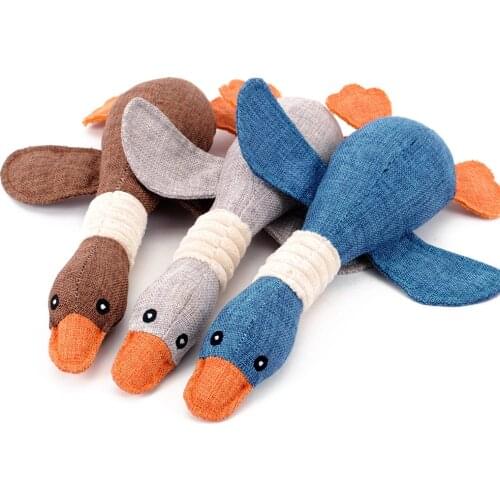 Dog Squeak Toys Wild Goose Shape Sounds Toy Pet Puppy Cleaning Teeth Chew Toys for Dogs Plush Molar Toys Pet Training Supplies