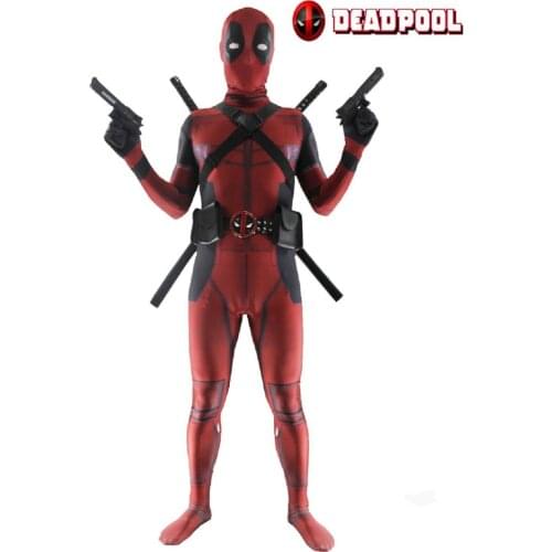 Adult / Kids Deadpool Cosplay Costume Jumpsuit Spandex Zentai Suit Superhero