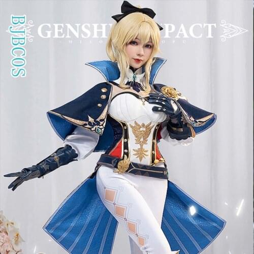 Genshin Impact JEAN Qin Cosplay Costume Game Suit Uniform Halloween Party Outfit For Women Girls 2020 NEW