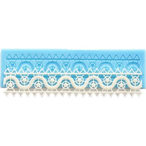 Lace Mat Fondant Flowers Chain Decoration Silicone Fondant Mold For Baking Tools Bakeware Tools Cake Decorating Lace Tools M889