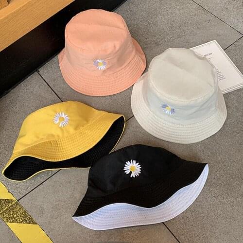 Small Daisy Summer Japanese Korean Version Of The Versatile Double-Sided Sun Protection Hat