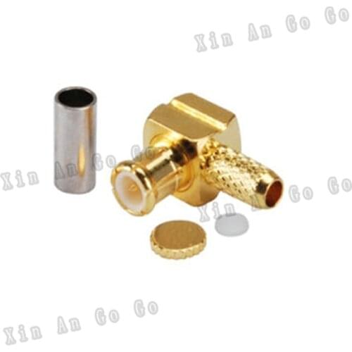 MCX male crimp RF connector MCX male right angle crimp Plug for RG316 RG174 LMR100 coaxial cable fast ship