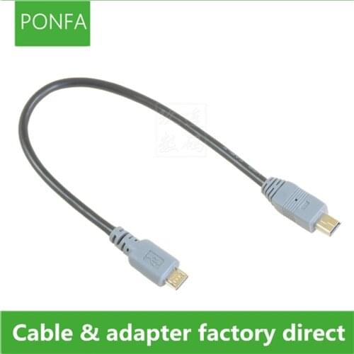 Micro USB 2.0 Mini USB to the public data line copy line charging OTG contact line cable Connector For Mobile phone 20cm 1M/3FT