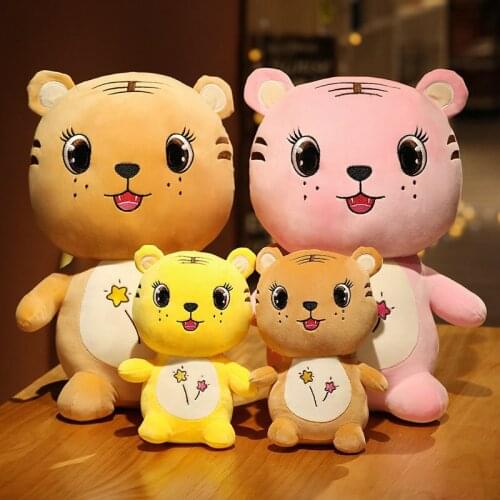 Lovely Angel Tiger Plush Toys Soft Pillow Stuffed Sleepping Animal Cushion Teddy Doll For Baby Kids Birthday Gifts