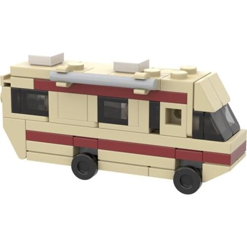MOC Mini New American Drama Breaking Bad Classic Walter White Pinkman Cooking Lab RV Town Ideas Building Block High-Tech Toys