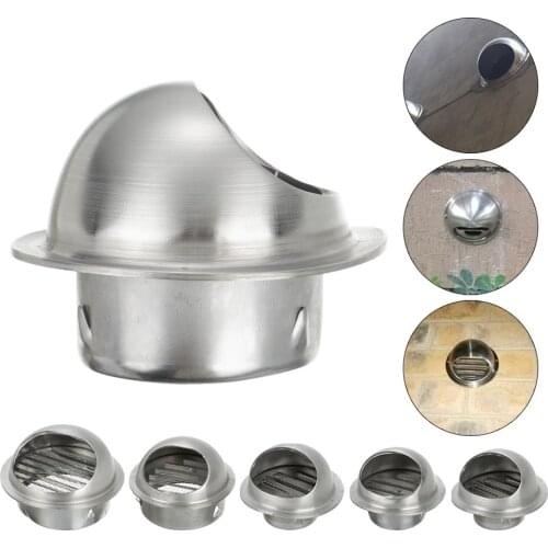 Stainless Steel Exterior Wall Ceiling Air Vent Various Size Ducting Ventilation Exhaust Grille Cover Vents Waterproof Cap