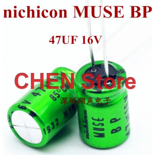 1PCS NICHICON MUSE BP ES 16V 10UF 22UF 33UF 47UF 100UF 220UF 330UF 1000UF Non Polar HiFi Audio Electrolytic capacitor 16V10UF