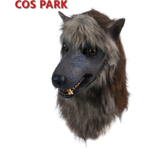 2020 New Wolf Head Latex Mask For Halloween German Shepherd Dog Wolf Dog Headgear Party Mask Christmas Gift