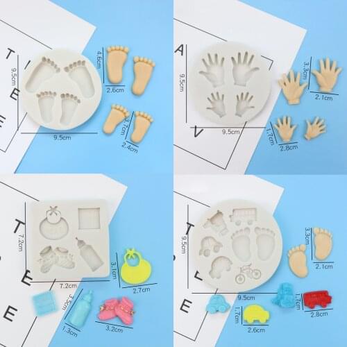 Baby clothes,Hands & Feet Series Silicone Mold Fondant Cake Decorating Mould Sugarcraft Chocolate Baking Tools For Cake Gumpaste
