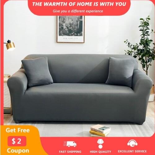 Soild Color Sofa Covers for Living Room All-Cover Non-slip Slipcovers 1/2/3/4 Seat Couch Armrest Cover Drop Shipping funda sofa