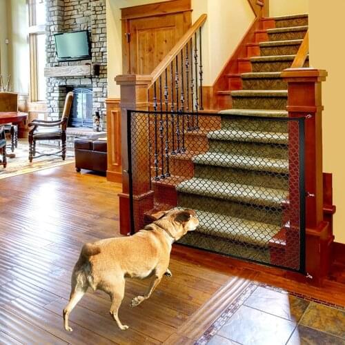 Dog Gate Ingenious Mesh Dog Fence For Indoor and Outdoor Safe Pet Dog gate Safety Enclosure Pet supplies