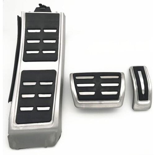 Gas Brake Foot Rest Fuel Pedals For AUDI S4 RS4 A5 S5 RS5 8T A6 4G S6 (C7) Q5 S5 RS5 A7 S7 SQ5 8R LHD 2009 + pad Car Sticker