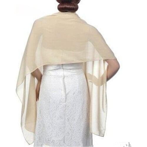 Cause Women Chiffon Wraps and Shawl 200*45cm Shawls for Wedding Dress Long Scarf Bridal Bolero Evening Party