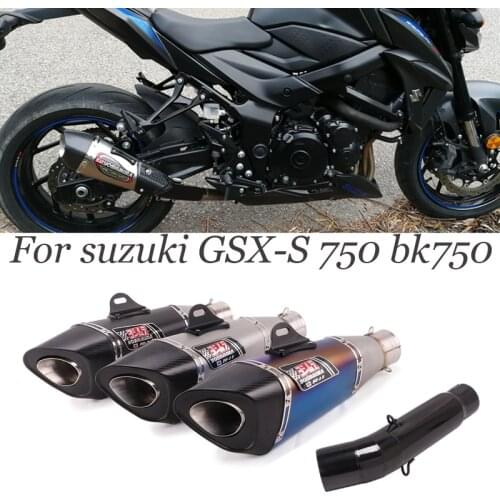 Slip On For SUZUKI GSX-S750 GSX S750 GSX-S 750 BK750 GSR750 Motorcycle Exhaust Silencer Modify Mid Link Pipe Muffler DB Killer