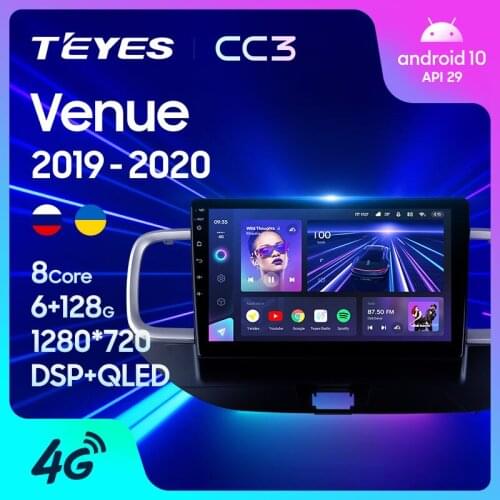 TEYES CC3 For Hyundai Venue 2019 2020 Right hand driver Car Radio Multimedia Video Player Navigation stereo GPS Android 10 No 2din 2 din dvd