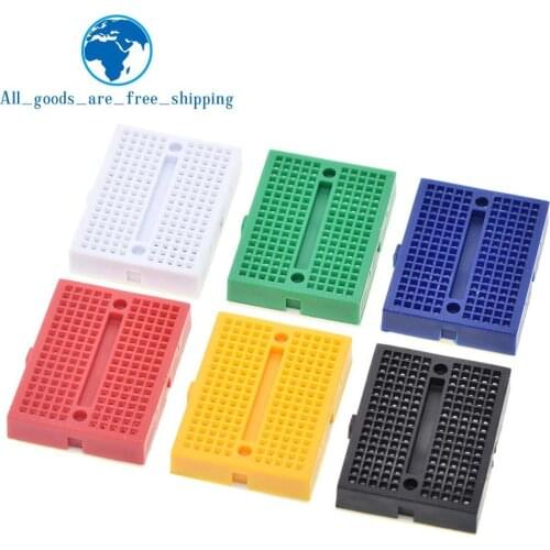 TZT wholesale 10pcs/lot SYB-170 Mini Solderless Prototype Experiment Test Breadboard 170 Tie-points 35*47*8.5mm