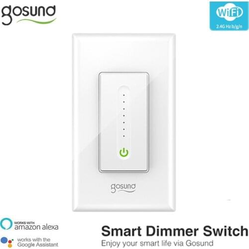 Gosund Smart Dimmer Switch Smart Home 120mm US WiFi In-wall Light Dimmer Switch APP Remote Control Work With Alexa Google Home