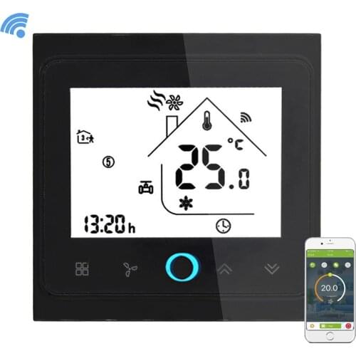 Wifi Air Conditioner Temperature Controller Smart WIFI Thermostat Programmable Temperature Controller with LCD Display 4 Pipe