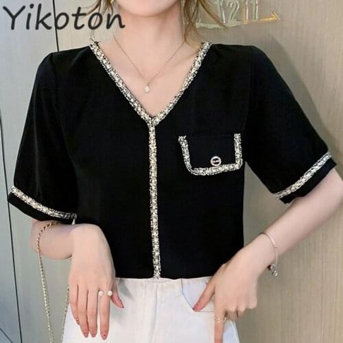 2021 Summer Blouse Shirt Fashion Short Sleeve Elegant Work Wear Chiffon Casual White Shirts Top Japan Korean Style Plus Size 4XL
