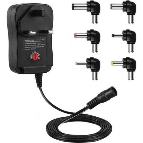 30W Universal Power Adjustable 3V 4.5V 5V 6V 7.5V 9V 12V Multi-Voltage Power Adapter for Electronic Equipment UK Plug