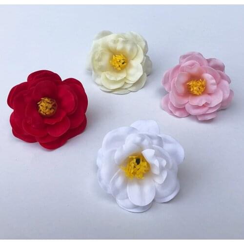 36pcs/Box Soap Peony Flower Floral High Quality Camellia Flower Head Diy Gift ValentineS Day Wedding Home Decor