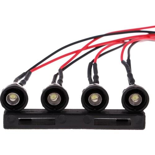 4 LED Light Bar Roof Lamp for WPL Truck Replacement 1/16 RC Car Roof Light Pick-up Truck DIY Control Car Accessories