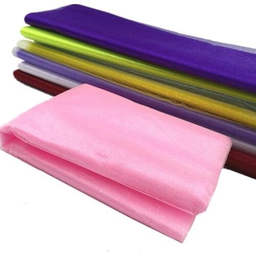 48 Cm * 5 M Mariage Crystal Yarn Tulle Roll Sheer Wedding Backdrop Decoration Organza Fabric Chair Sash Table Skirt DIY Supplies