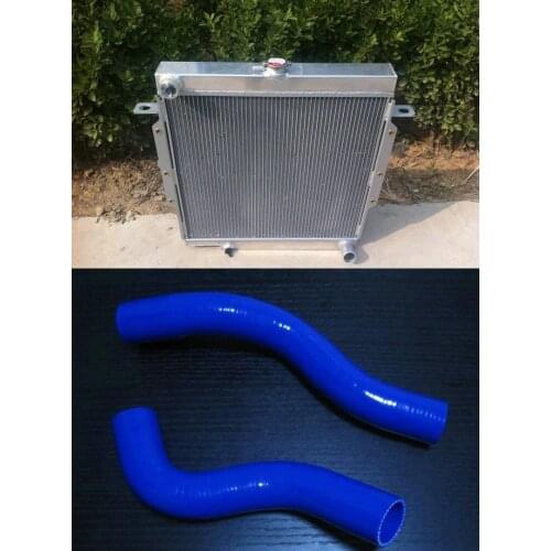 Aluminum Radiator +Silicone hose for TOYOTA LandCruiser HZJ75 1HZ MT 4.2 Diesl 1990-2001 Land Cruiser 90 91 95 98 99 00 01