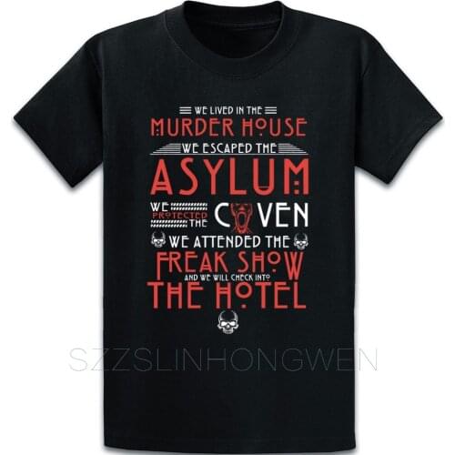American Horror Story T Shirt Comical Printing Costume Summer Size Over Size S-5XL Cotton Slim Loose Shirt