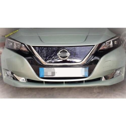 Lapetus Side Car Front Fog Lights Lamps Protector Kit Cover Trim 2 Piece /Set For Nissan Leaf 2018 ABS Auto Accessories