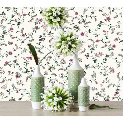 Beibehang Decoration wallpaper garden flowers fresh pure paper wallpaper living room TV background 3d wallpaper papel de parede